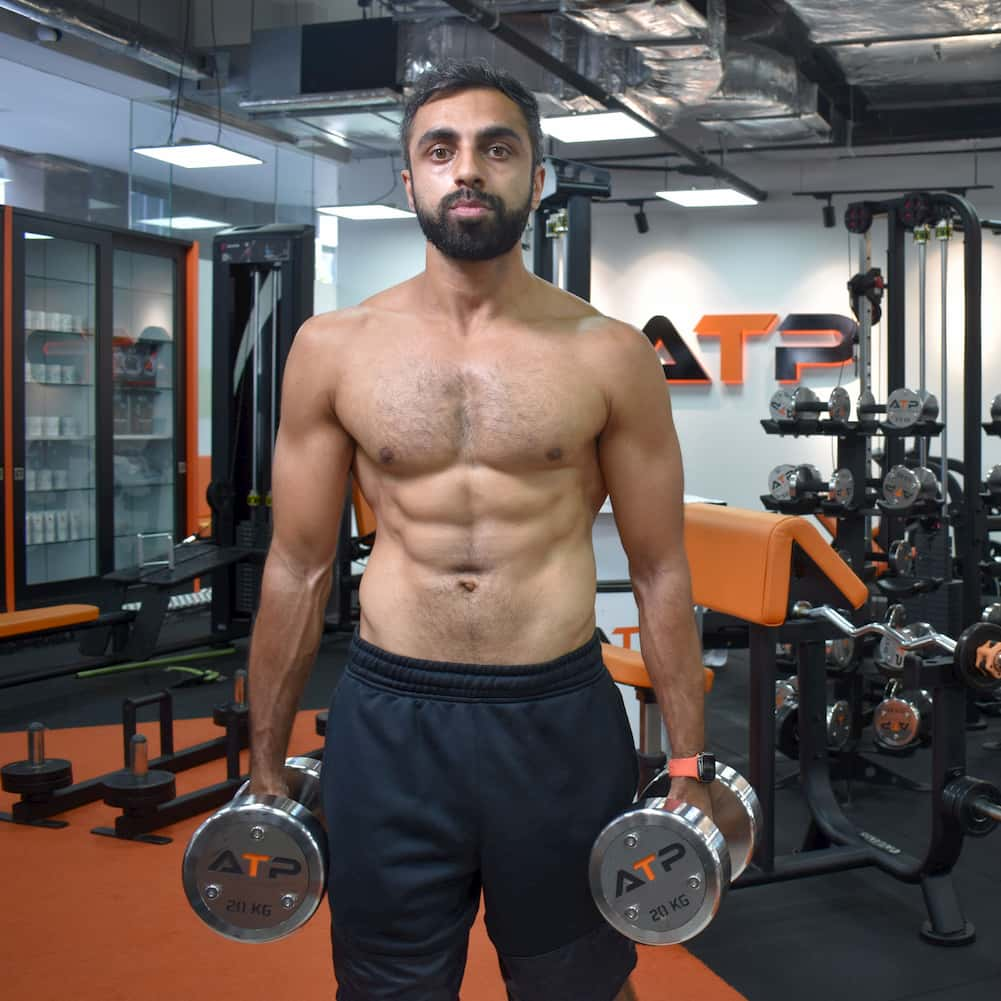 Indian ATP Personal Training client with 6-pack